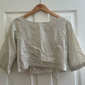 Zara Linen Crop Top
